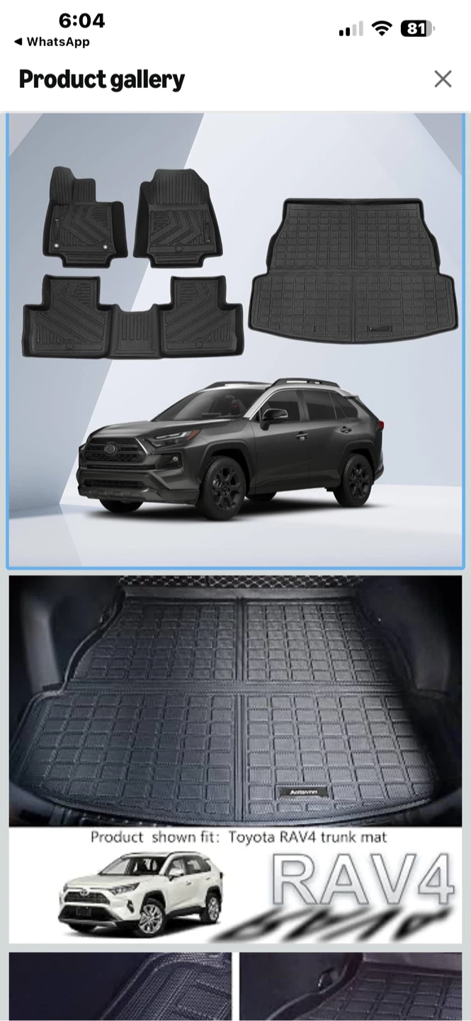 Toyota RAV4 Floor and Trunk Mat Set