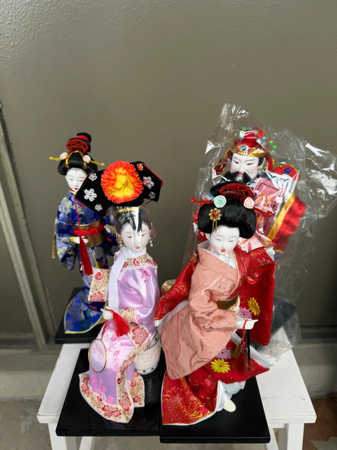Set of 4 Traditional Asian Decorative Dolls