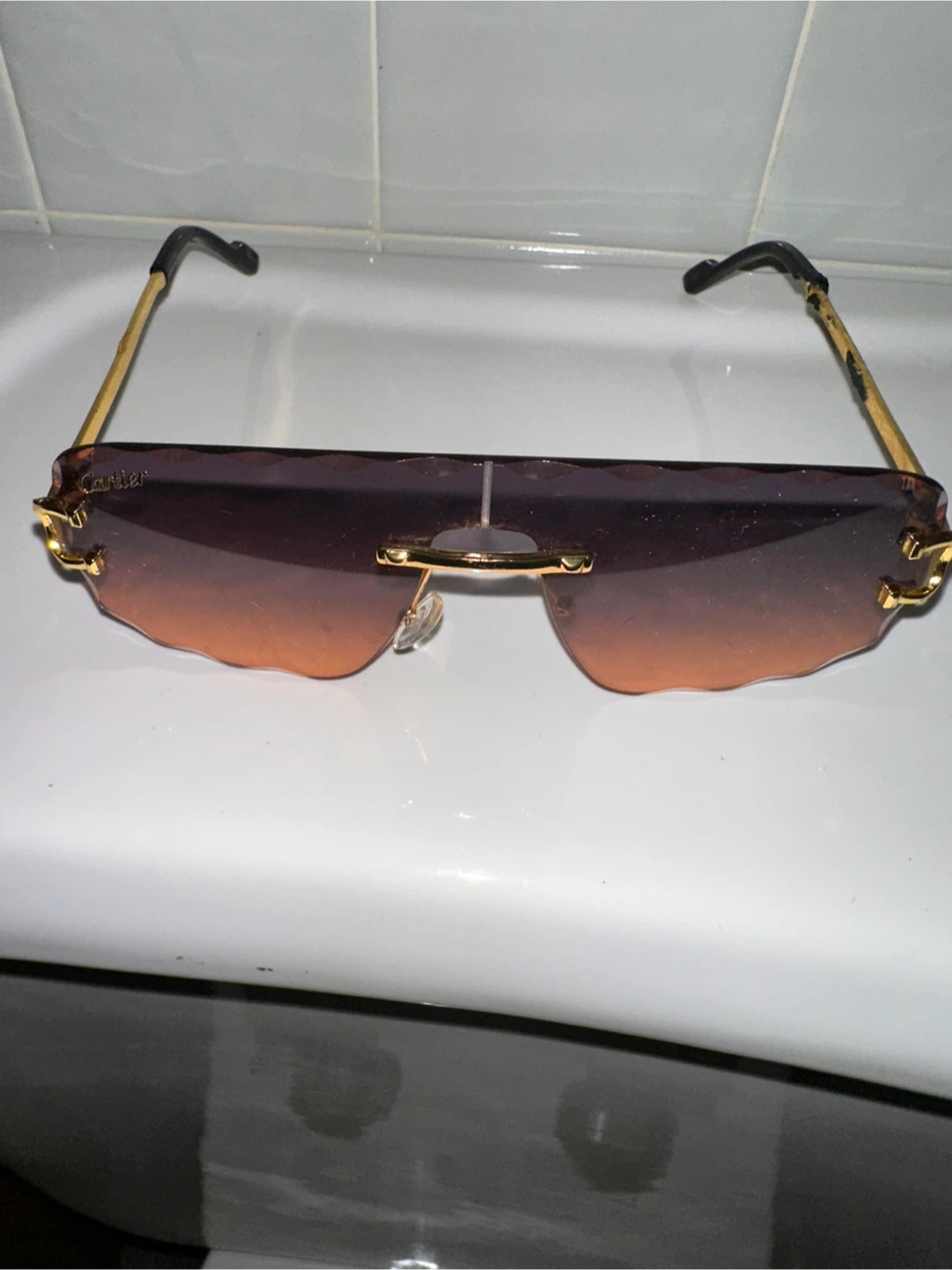 Cartier rimless shield sunglasses - photo 2