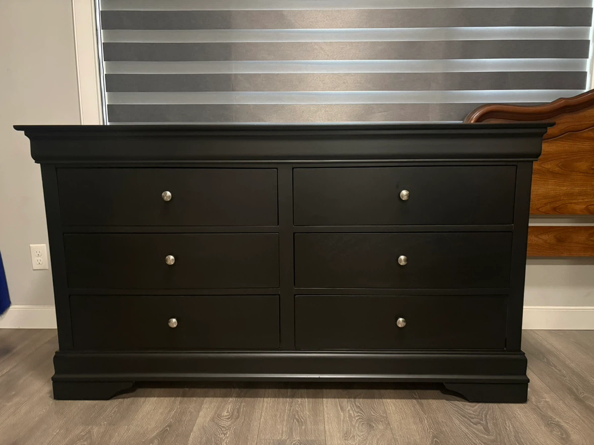 Black 6-Drawer Dresser - photo 2