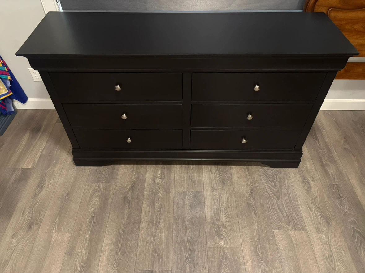 Black 6-Drawer Dresser - photo 3