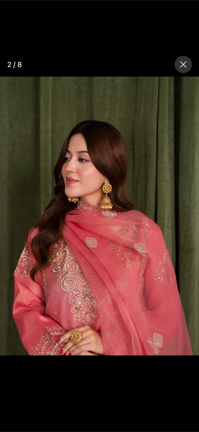 Embroidered Pink and Maroon Shalwar Kameez Sets - photo 4