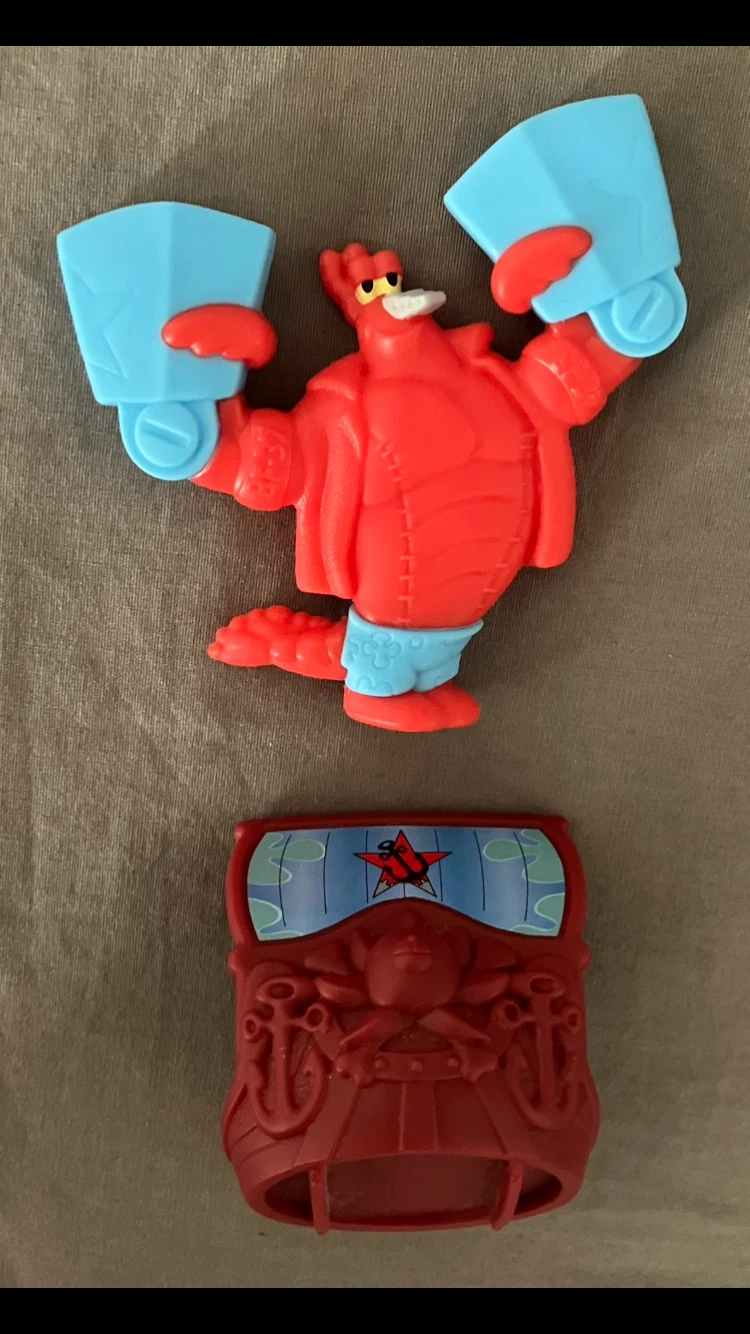 Small McDonald's SpongeBob Larry The Lobster Toy Figurine🦞🏈 - photo 2