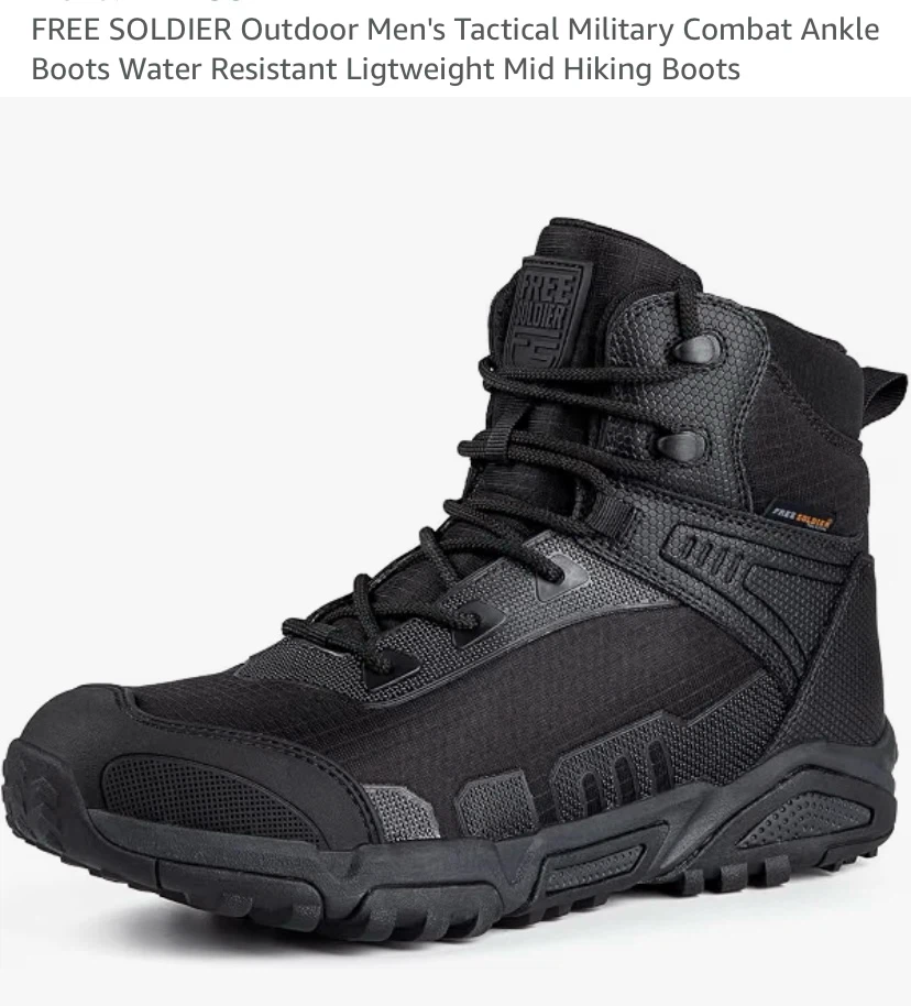 New FREE SOLDIER Men's Tactical Military Combat Ankle Boots 11