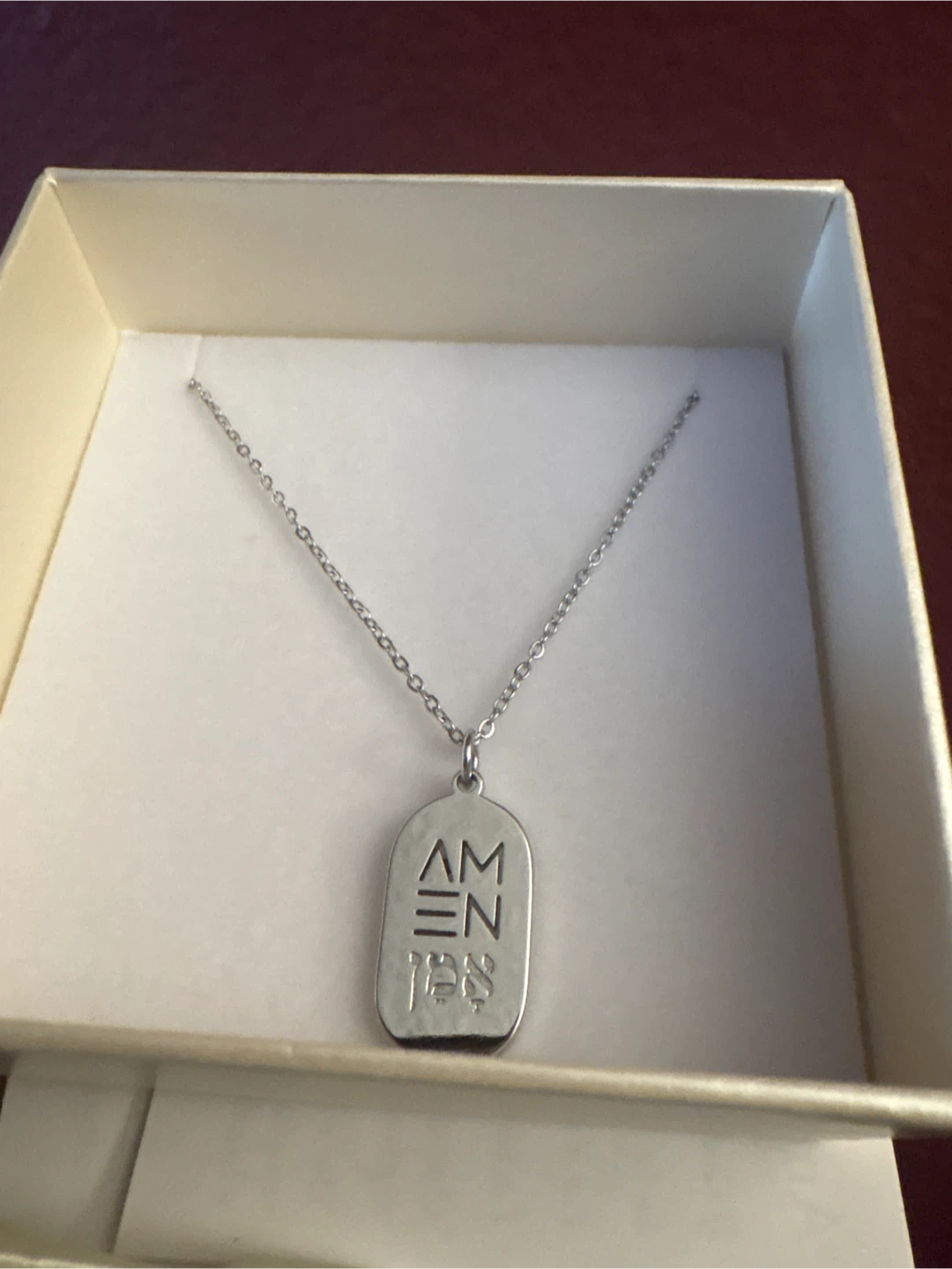 New AMEN Silver Tone Necklace 🏈 - photo 2