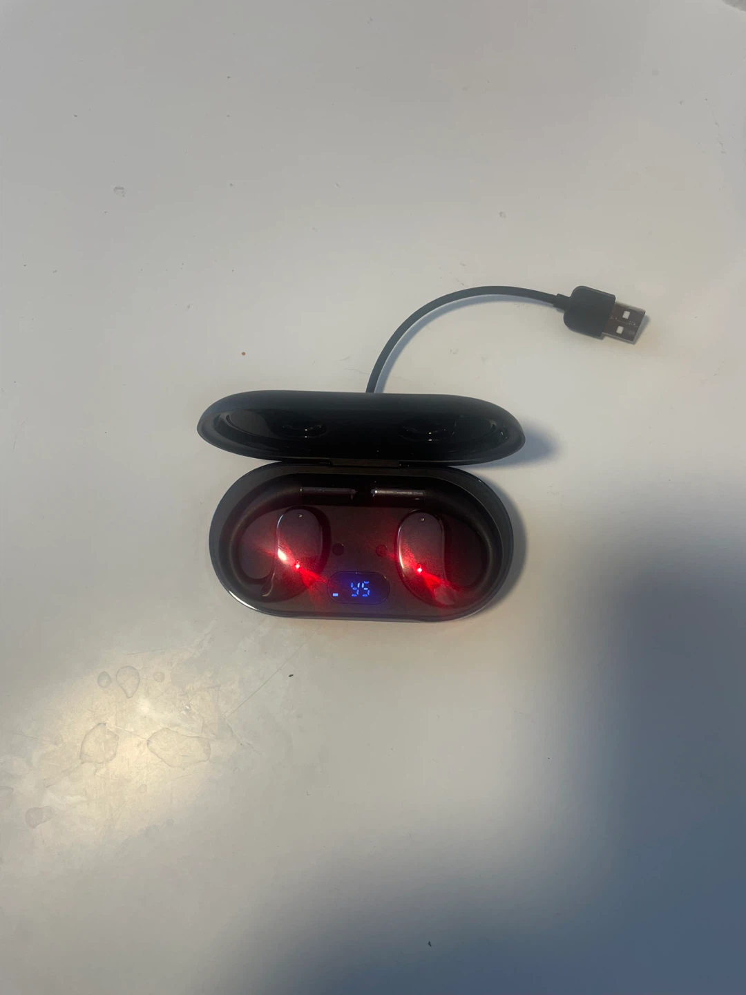 Black Wireless Earbuds with Charging Case