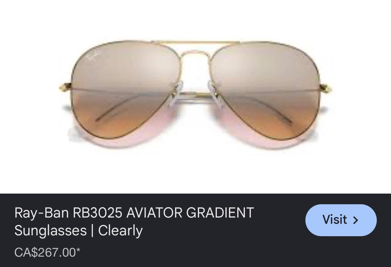 Ray-Ban RB3025 Aviator Gradient Sunglasses - photo 2