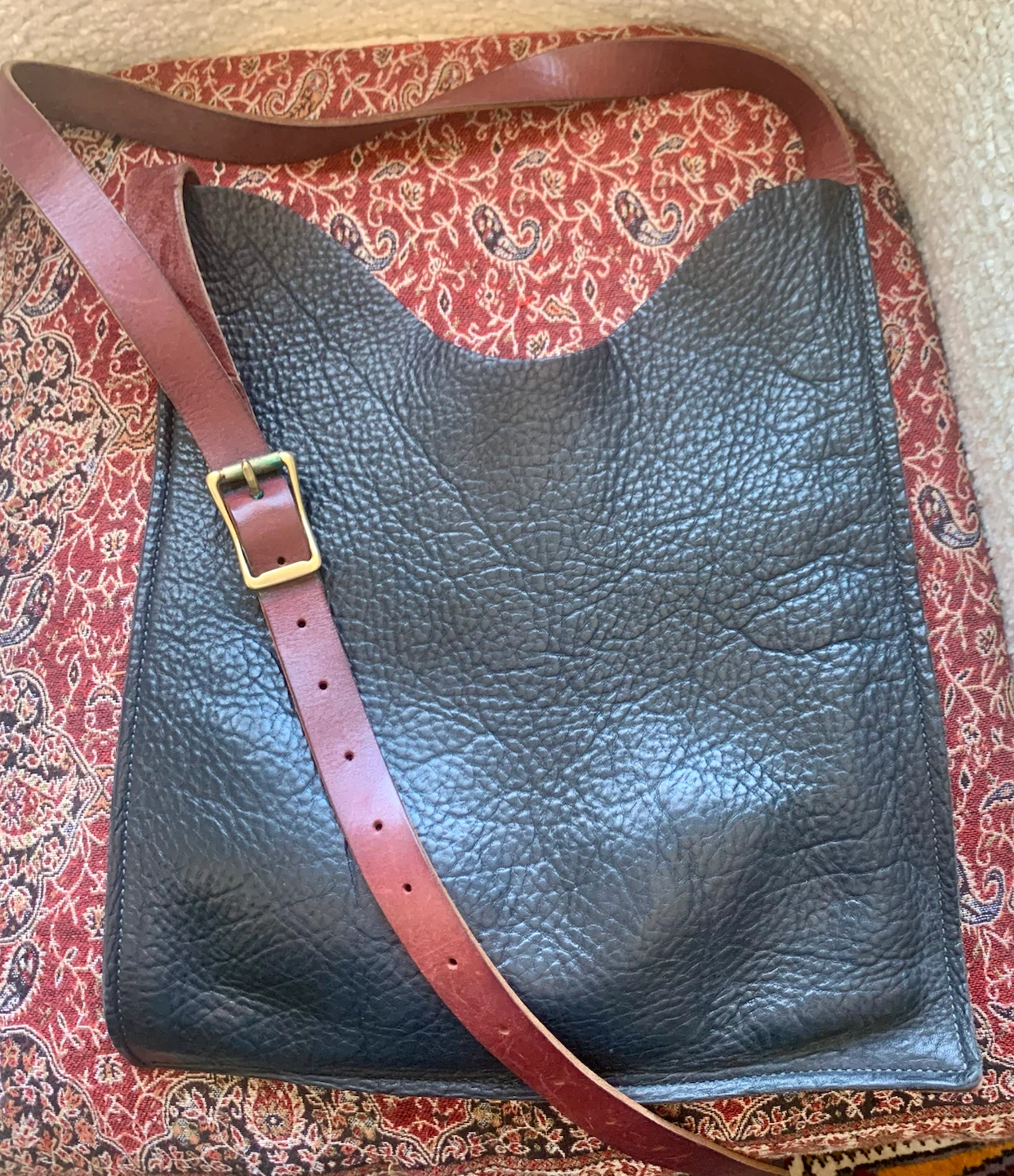 Black Genuine Leather Crossbody Bag