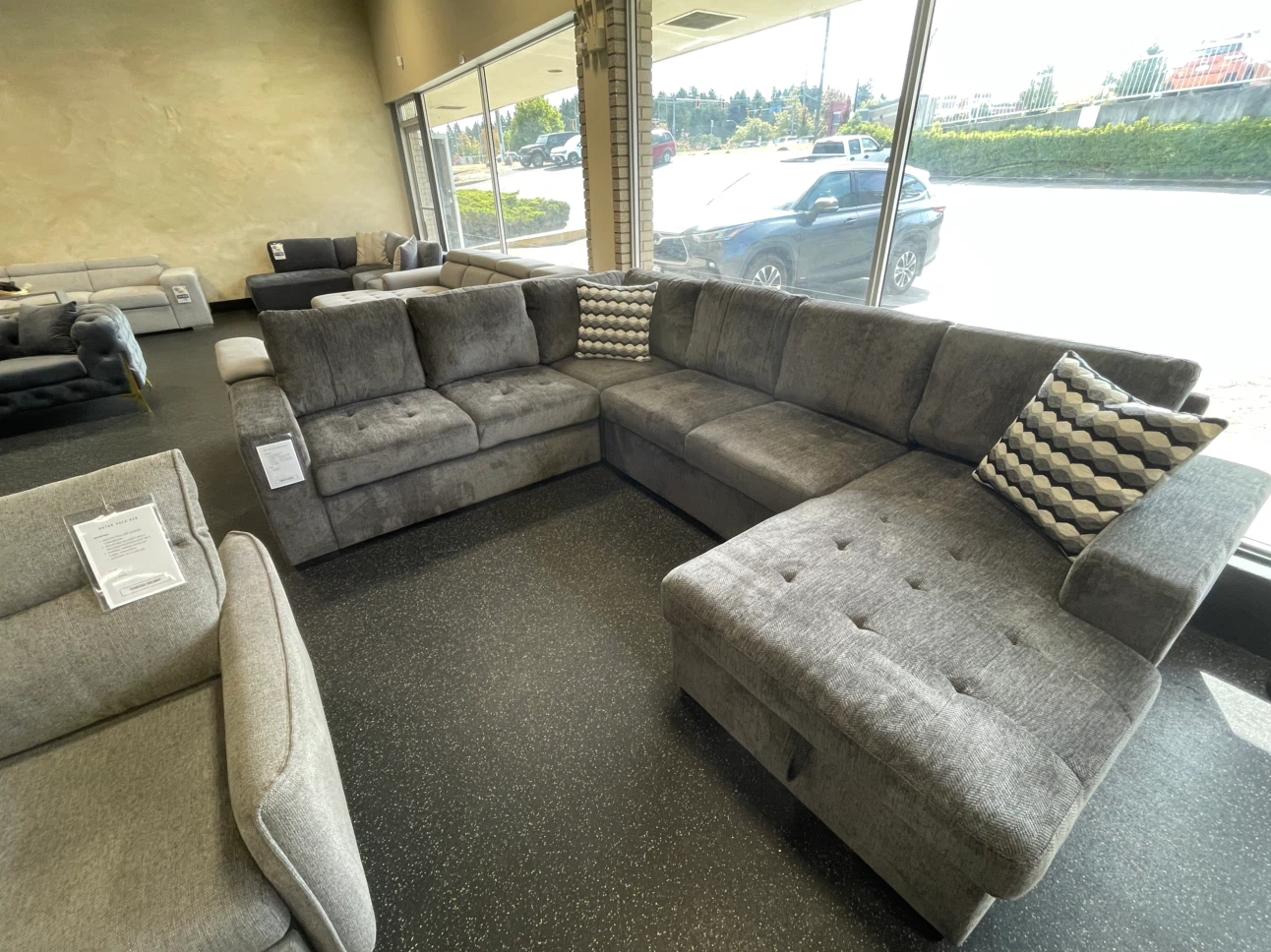 HOT SALE! Sectional Sofa Bed with Queen Pullout