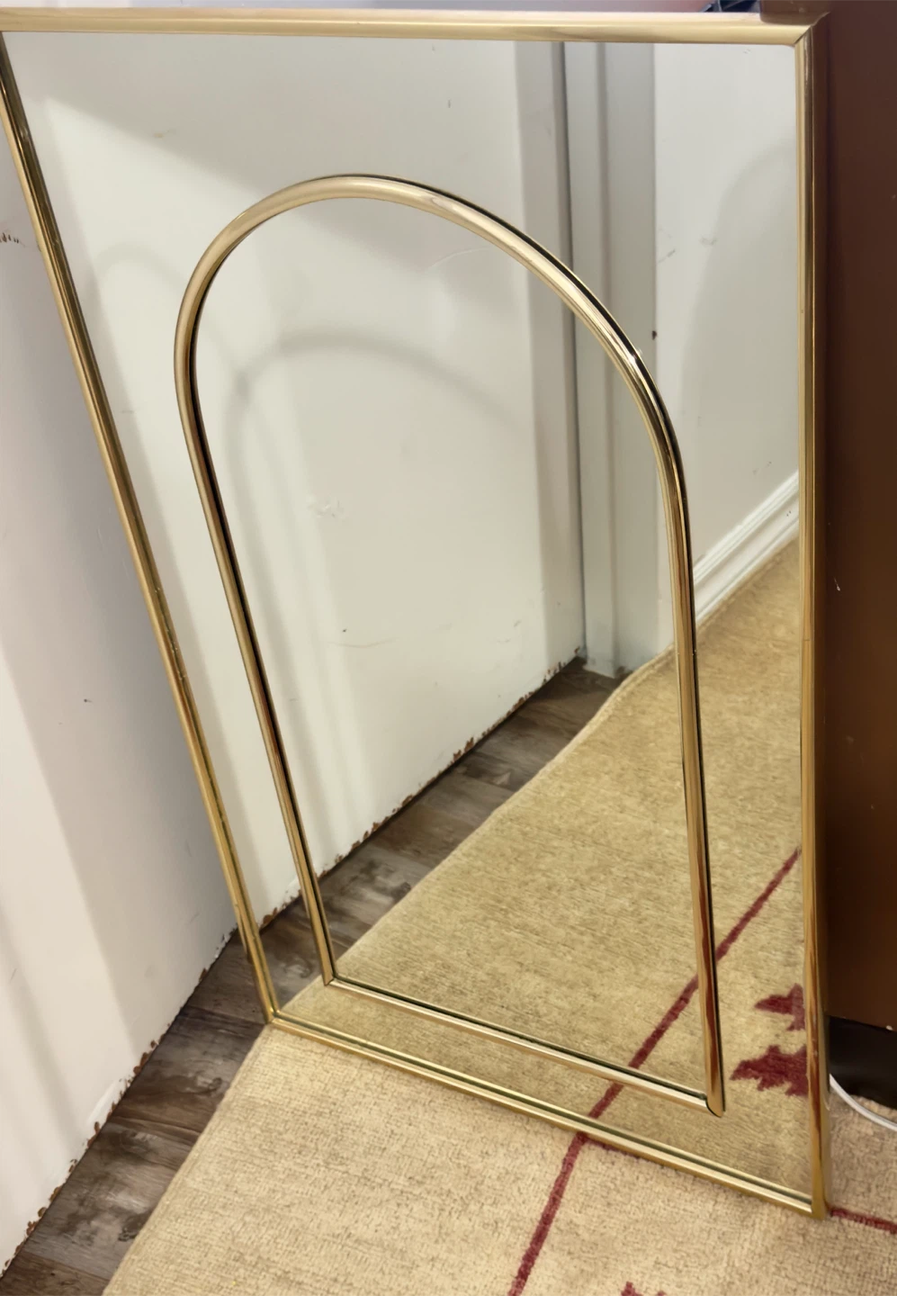 Vintage Art Light Gold Arch Mirror - photo 2