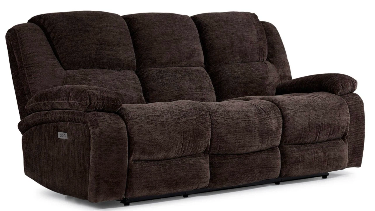 Maxwell Dark Brown Power Reclining Sofa