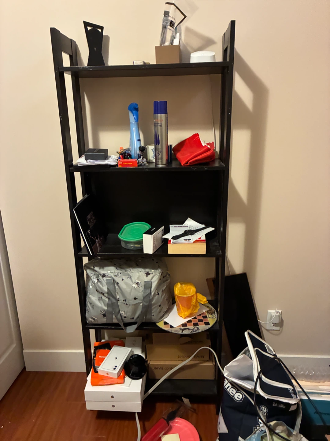 Black 5-Tier Bookshelf