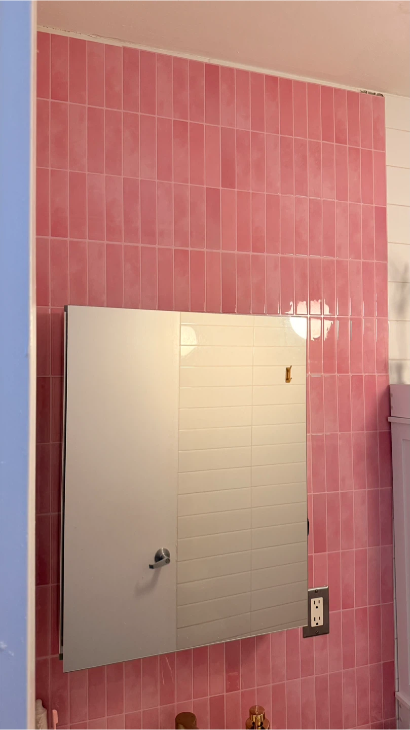 Shinyhome Peel and Stick Wall Tiles, Pink, 27 Pack