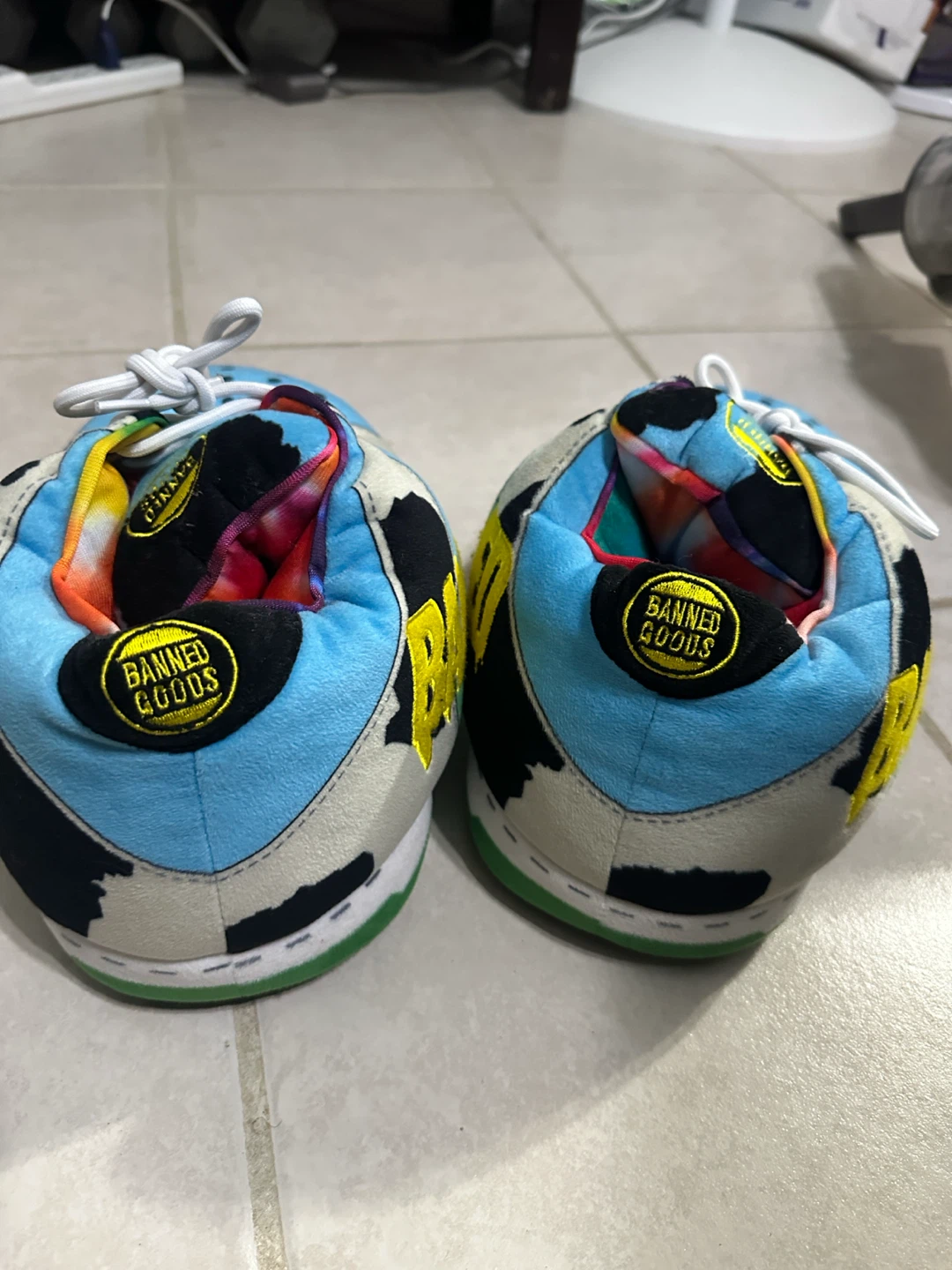 Banned Goods Cow Print Plush Slippers - photo 2