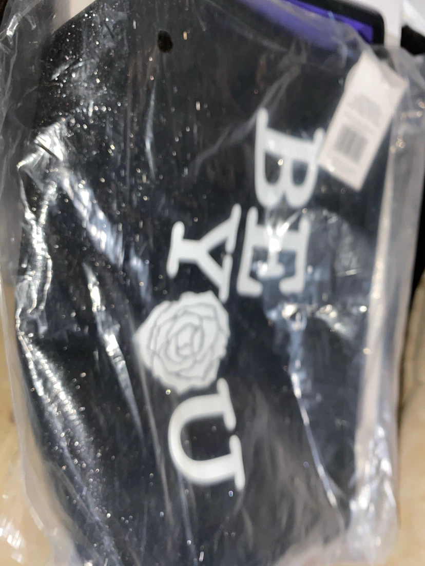 Black Glitter Be You Tote Bag