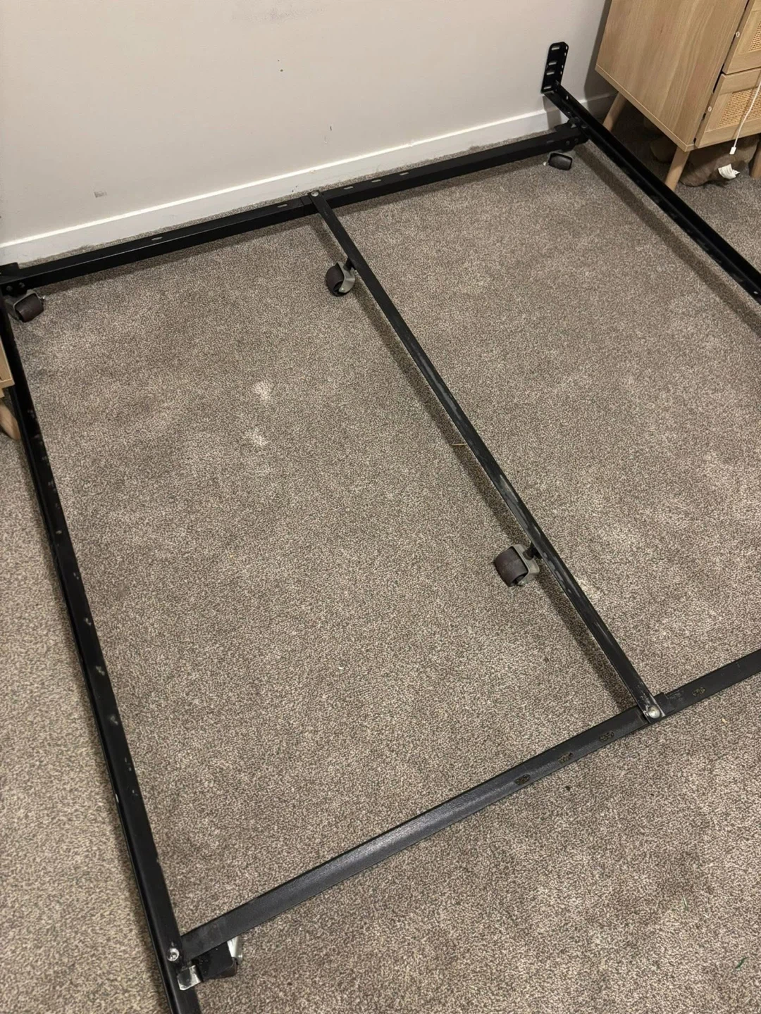 Queen Box Spring and Metal Bed Frame - photo 2