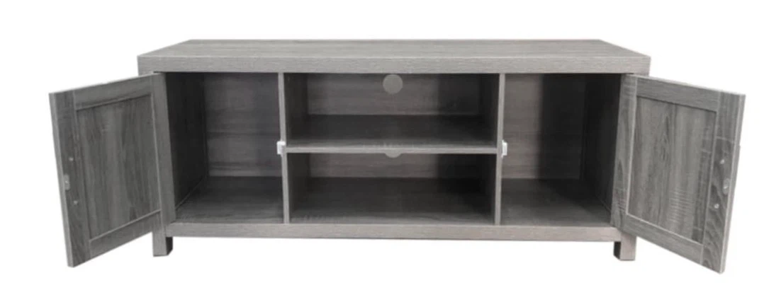 Grey wood grain media console - photo 2