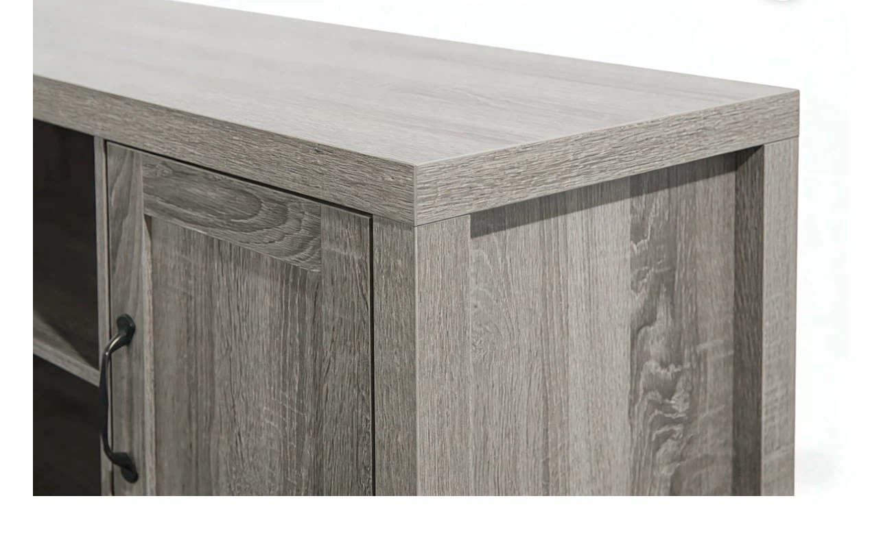Grey wood grain media console - photo 3