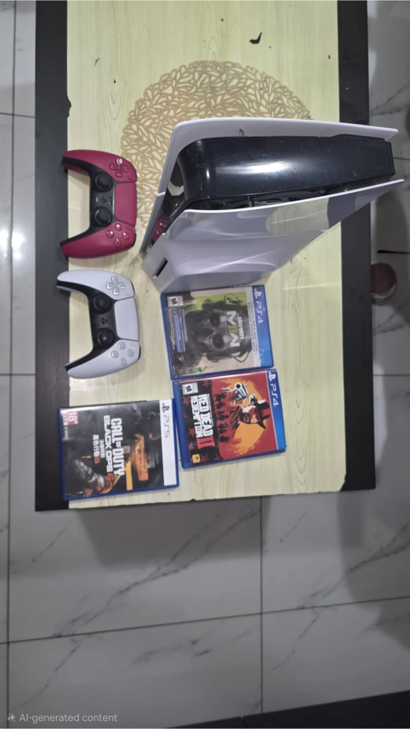 PlayStation 5 Console Bundle with 2 Controllers and 3 Games - photo 2