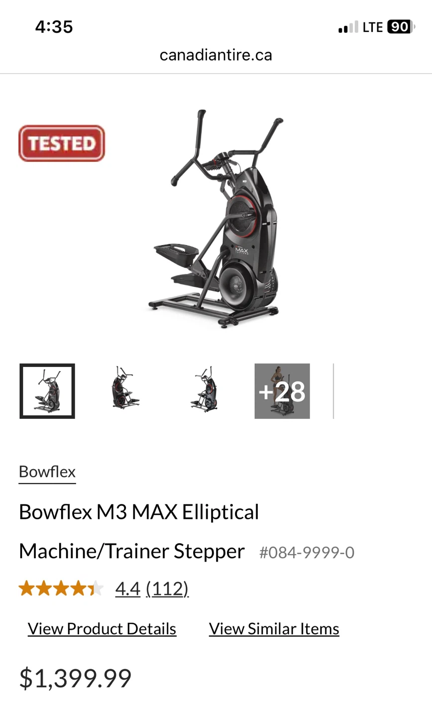 Bowflex M3 Max Elliptical Trainer - photo 2