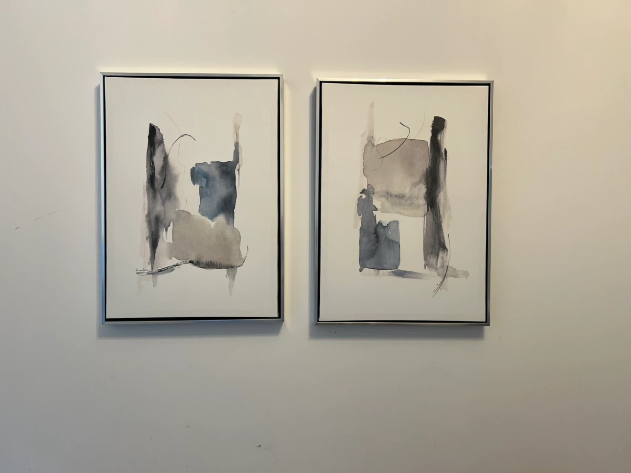Set of Two Abstract Framed Wall Art Prints