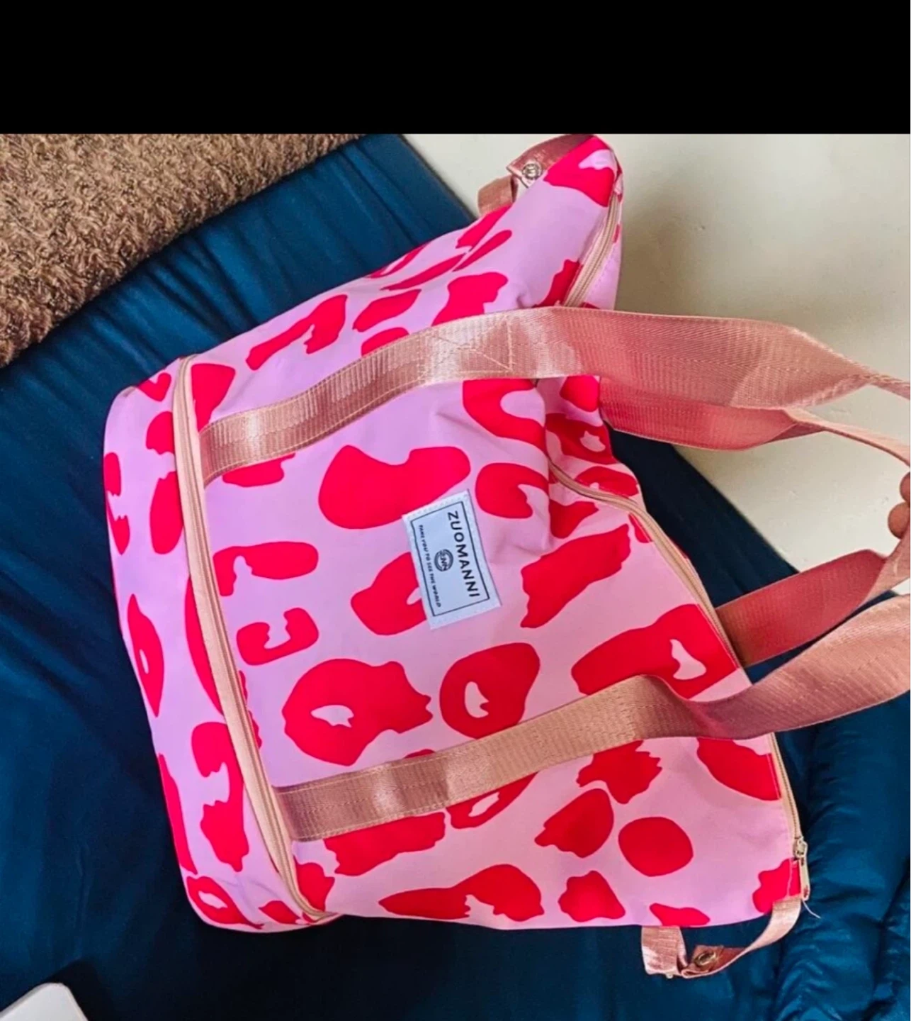 Zuomanni Pink Tote Bag🏈