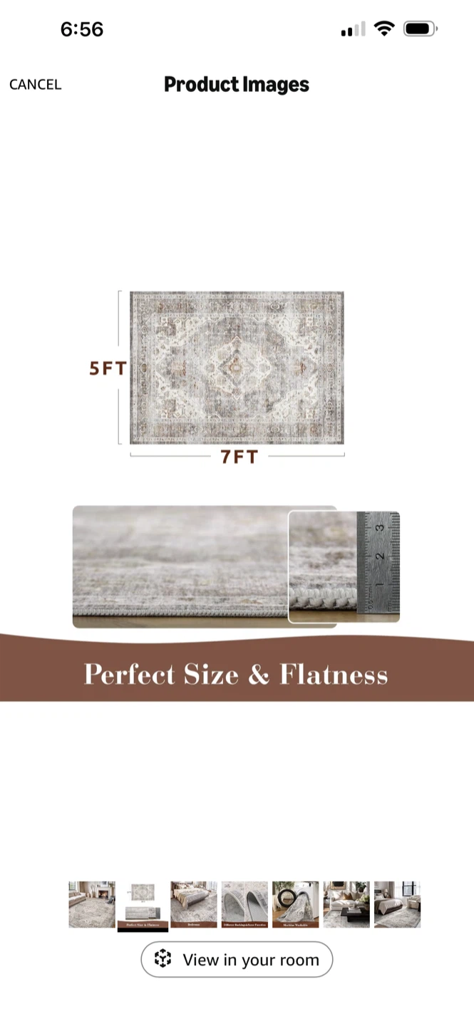 Machine Washable Area Rug 5ft x 7ft - photo 3