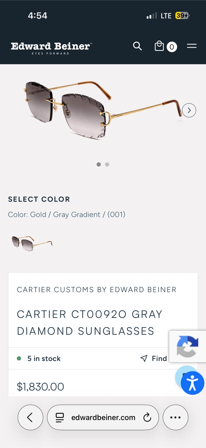 Cartier rimless shield sunglasses - photo 4