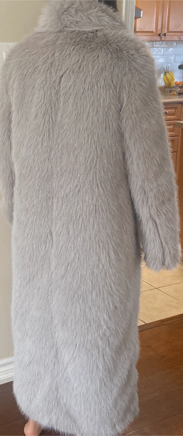 Long faux fur coat