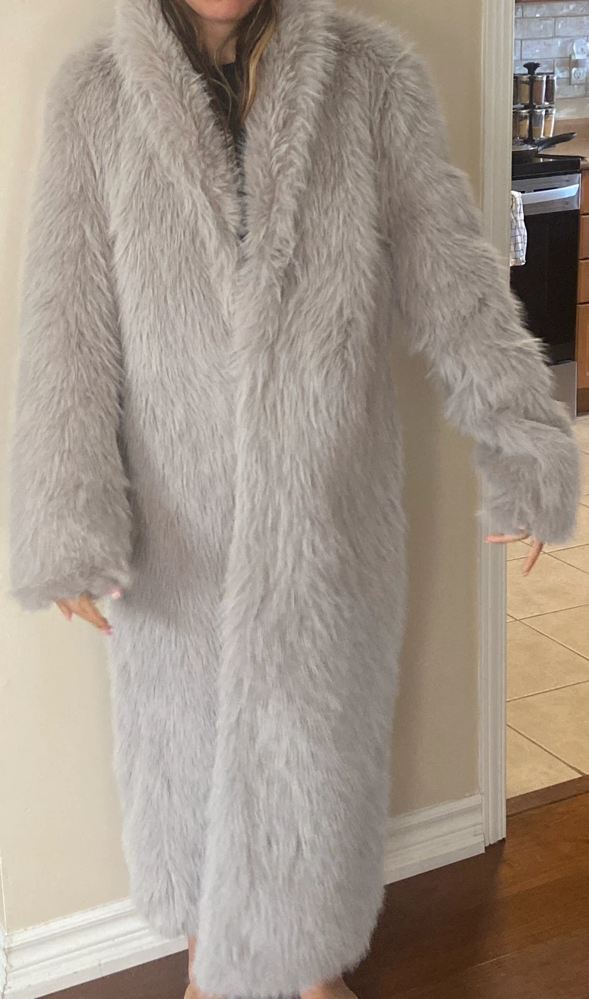 Long faux fur coat - photo 5