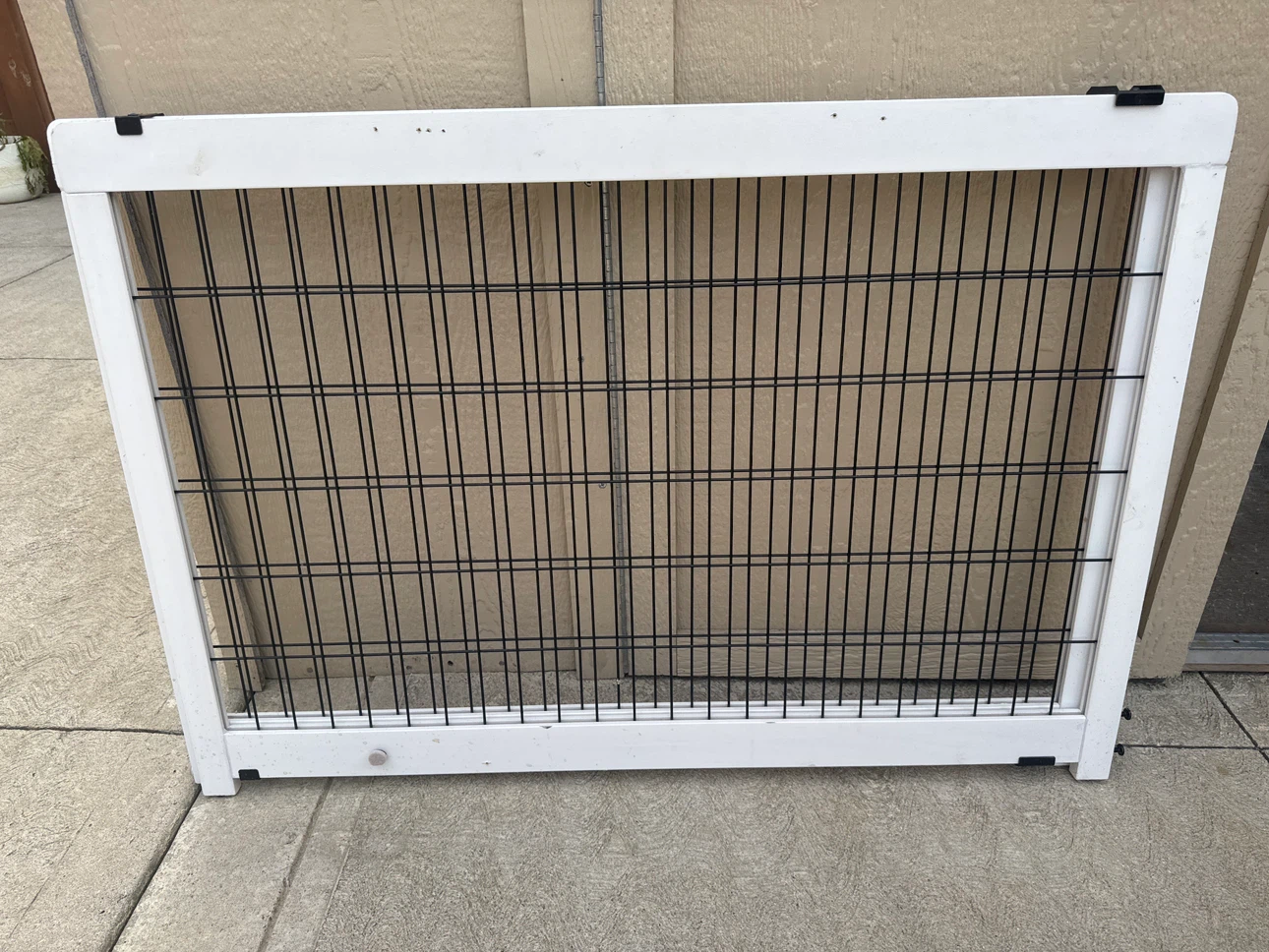 White and Black Pet Gate baby gate