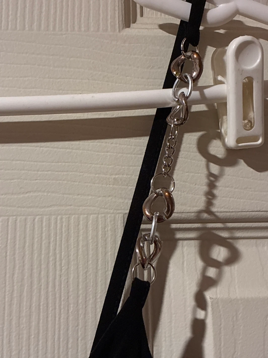 Black Cami Blouse with Silver Chain Straps - photo 2