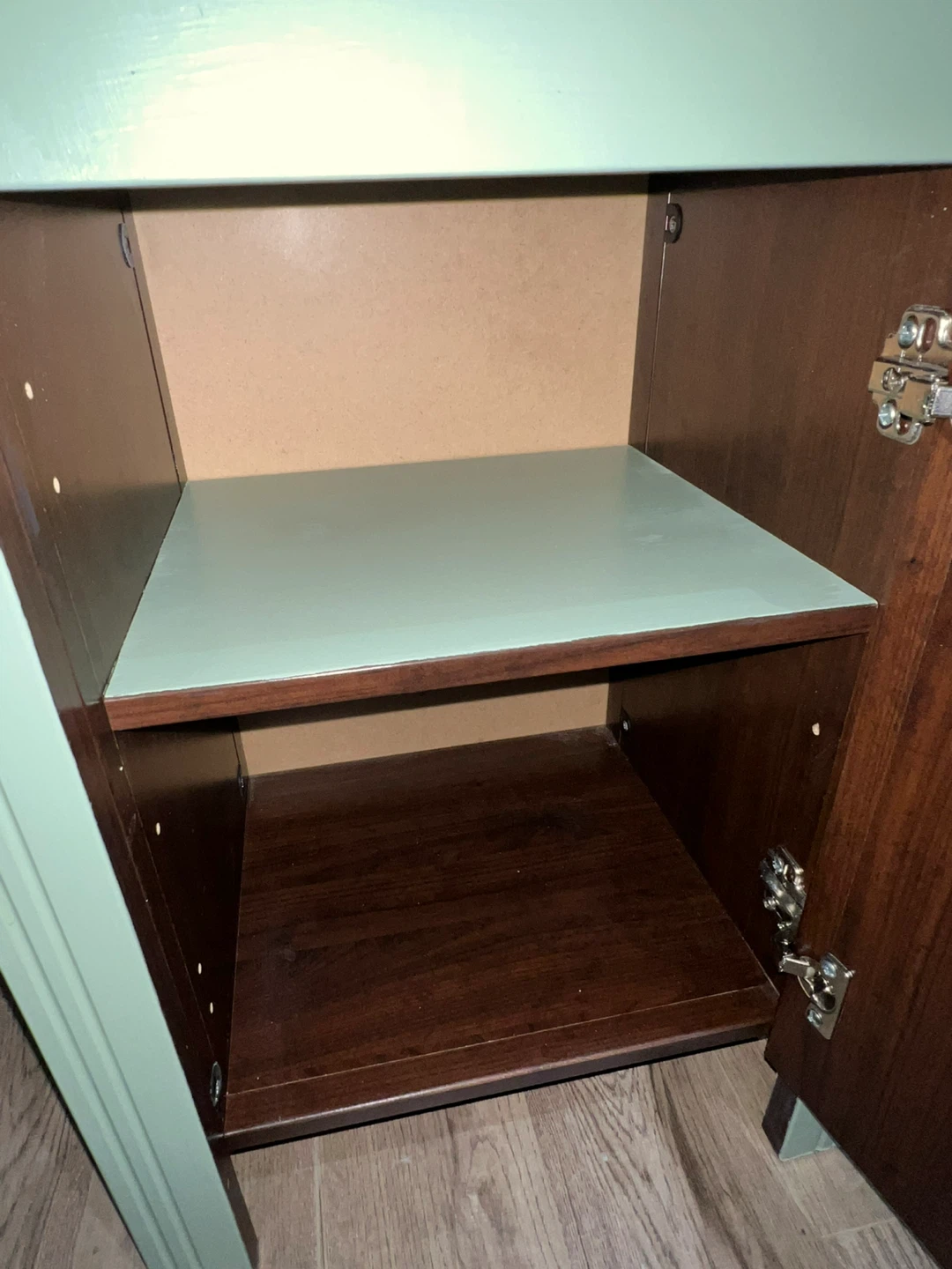 Upcycled Boho Sage Green Nightstand /Accent Table - photo 4