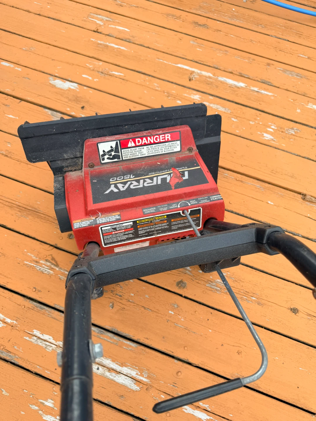 Murray turbothrower 1500 electric snow blower - photo 3