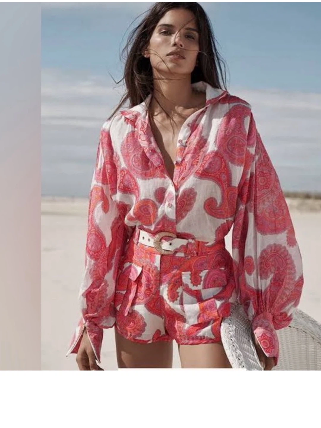 🏈Zimmermann Peggy Paisley Linen Blend Shorts