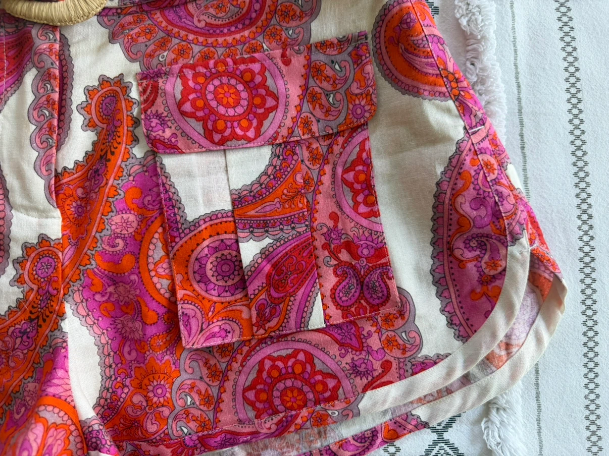 🏈Zimmermann Peggy Paisley Linen Blend Shorts - photo 4