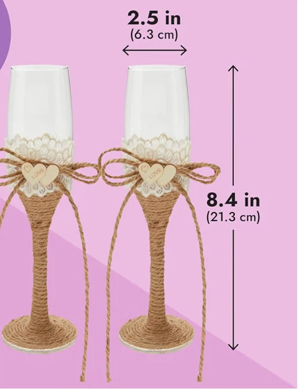 Wedding Champagne Glasses and Cake Server - photo 2