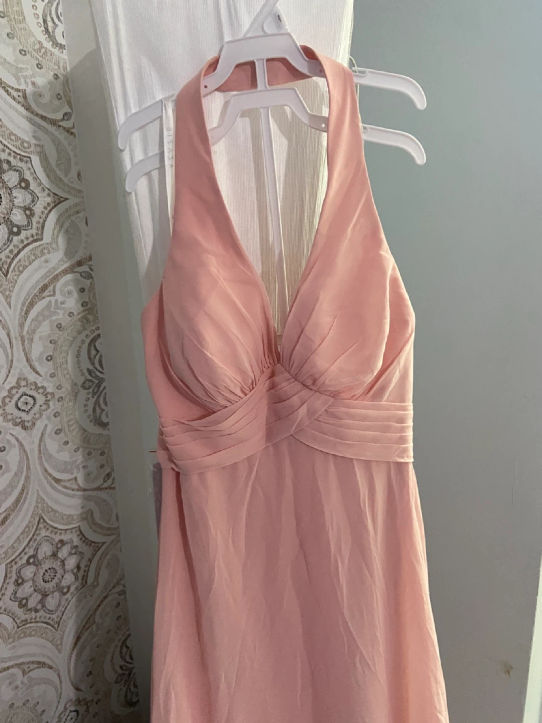 🏈Azazie Pink Halter Bridesmaid Dress