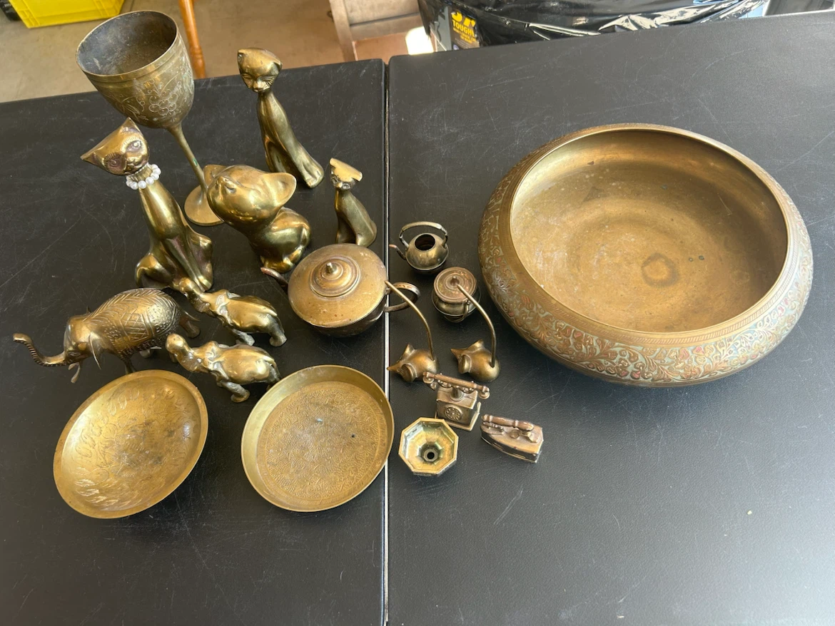 Vintage Brass Decor and Figurine Lot