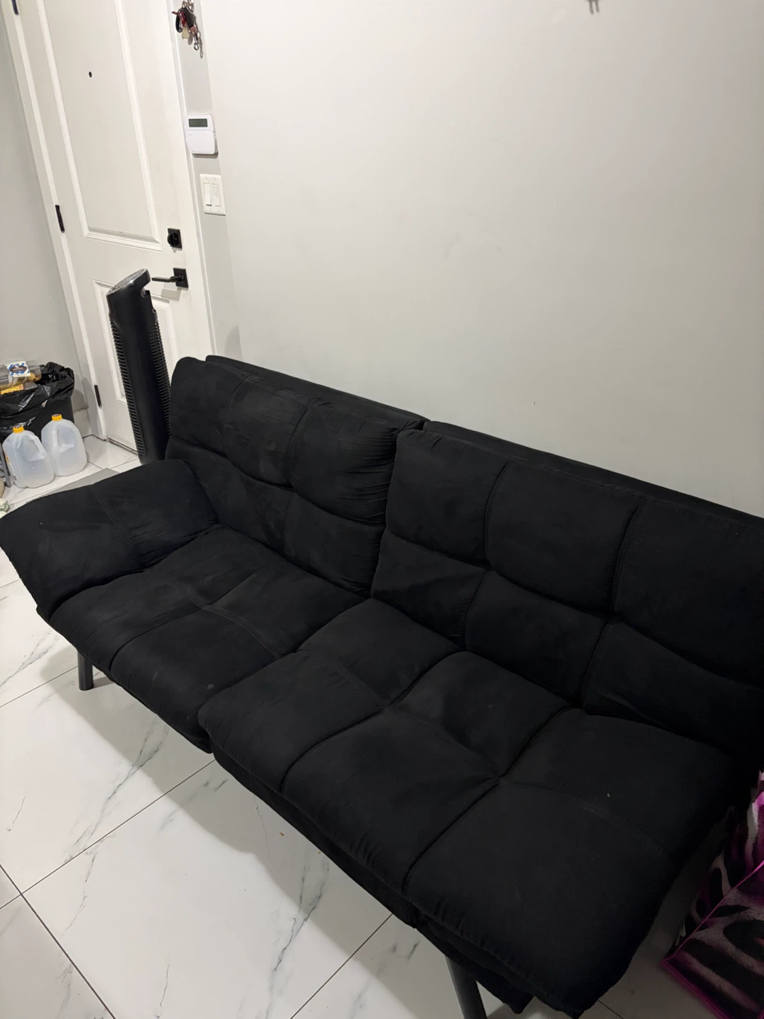 Black Convertible Futon Sofa