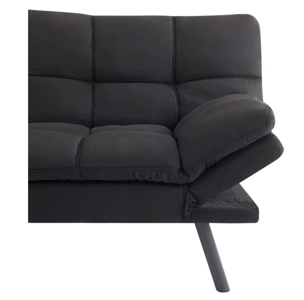 Black Convertible Futon Sofa - photo 2