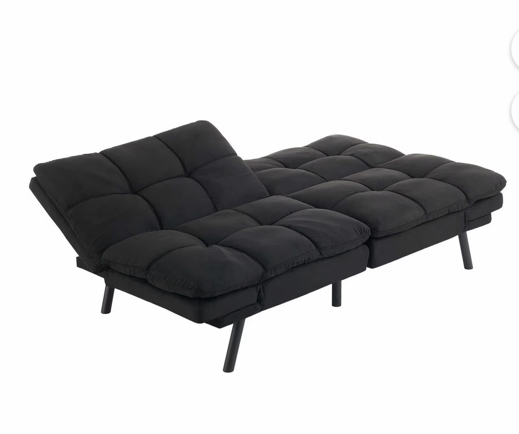 Black Convertible Futon Sofa - photo 4
