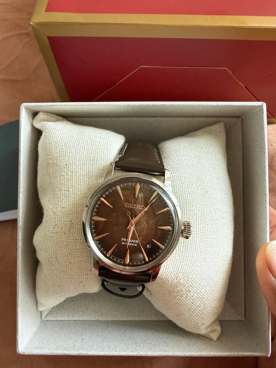Seiko Presage Automatic Watch with Brown Dial