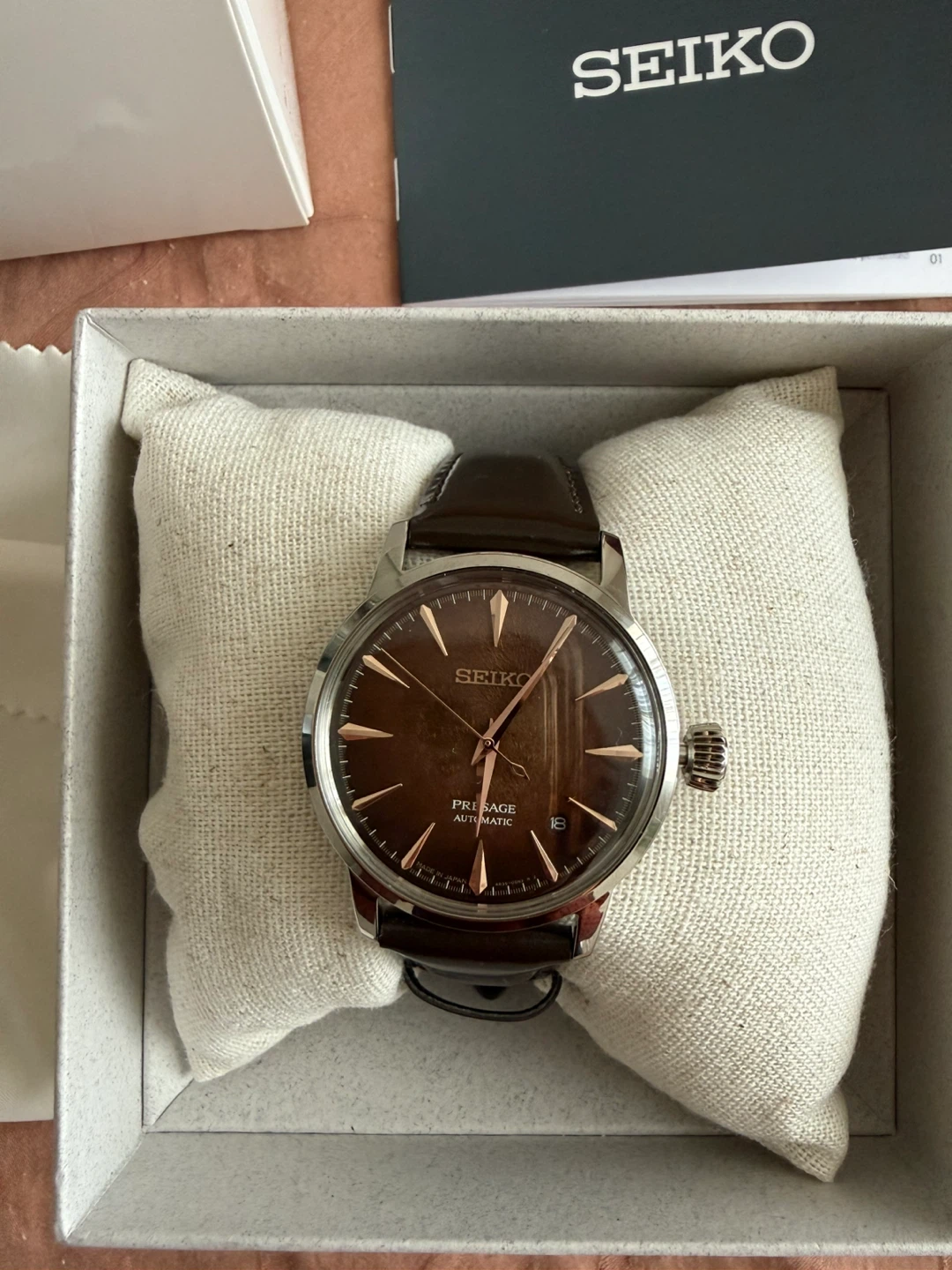 Seiko Presage Automatic Watch with Brown Dial - photo 2