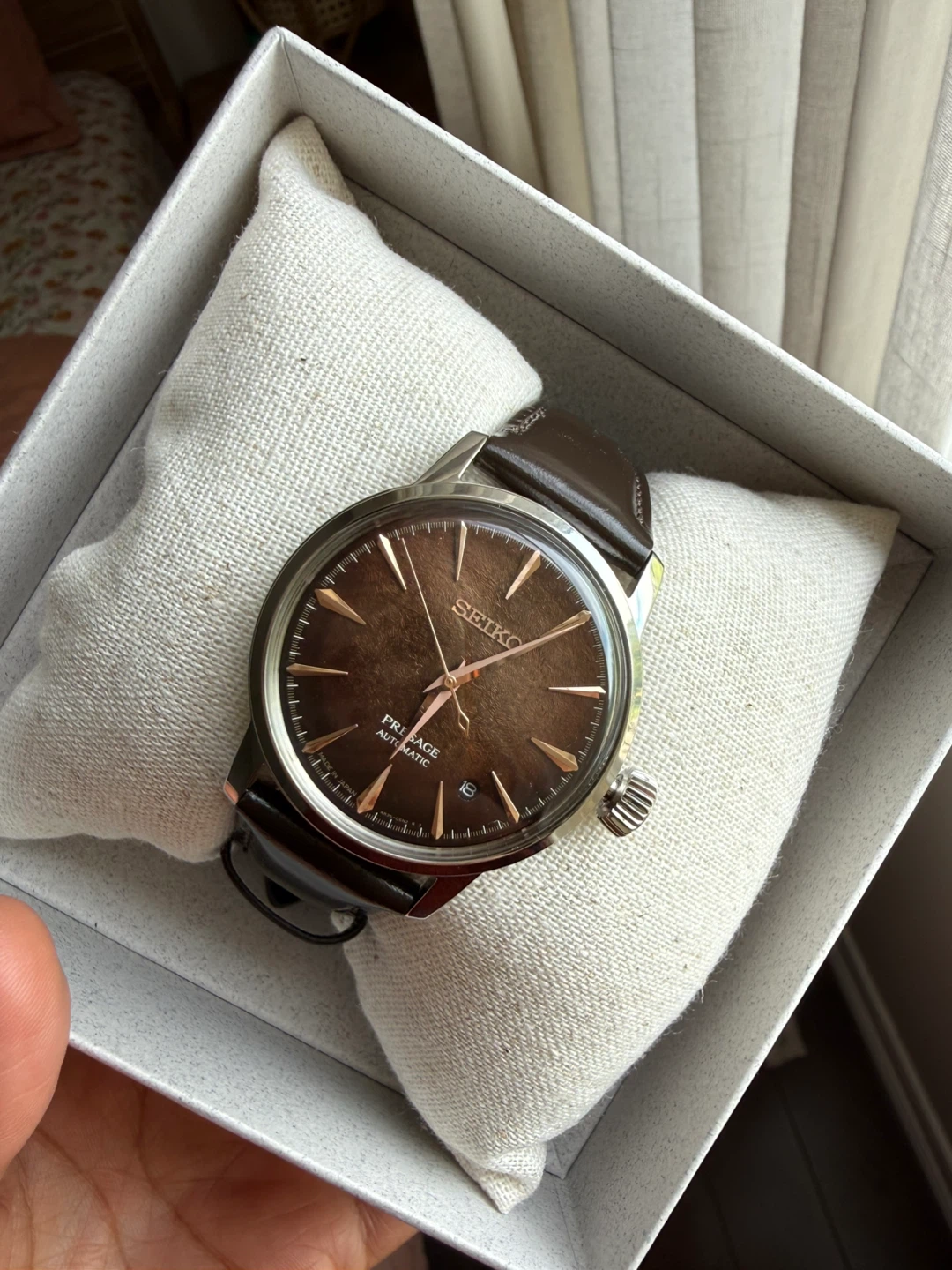 Seiko Presage Automatic Watch with Brown Dial - photo 3