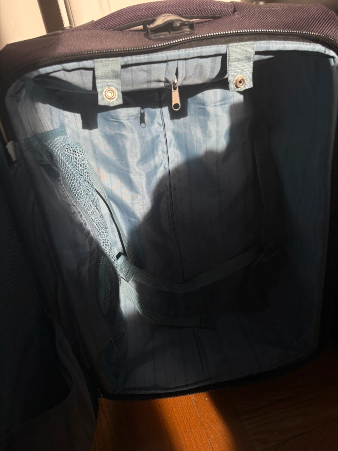 VIA Rail Canada purple rolling suitcase - photo 3