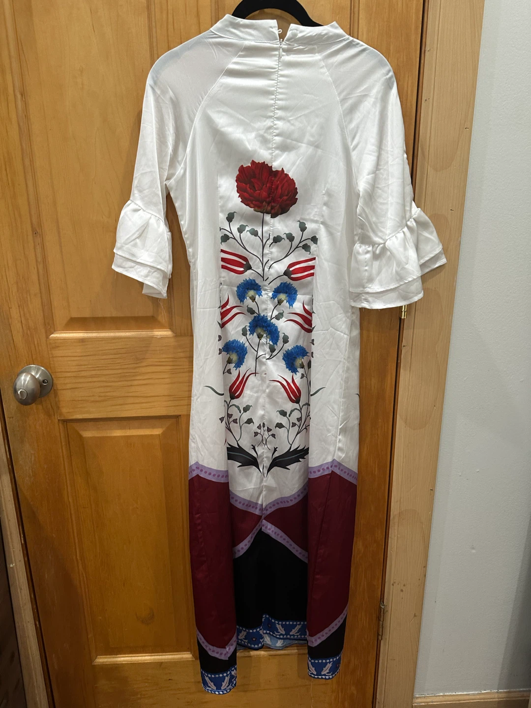 White Floral Print Dress - photo 2