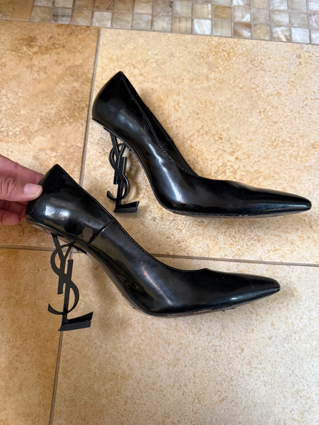 Saint Laurent Opyum Patent Heels - Size 38