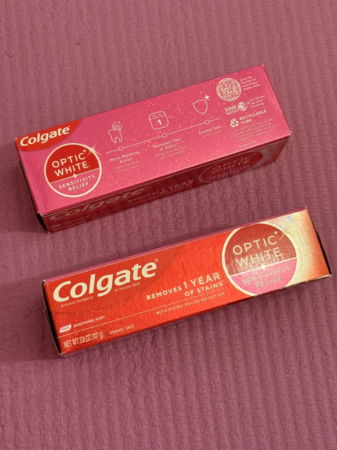 NEW✨🏈2 Colgate Optic White Sensitivity Relief Toothpaste - photo 2