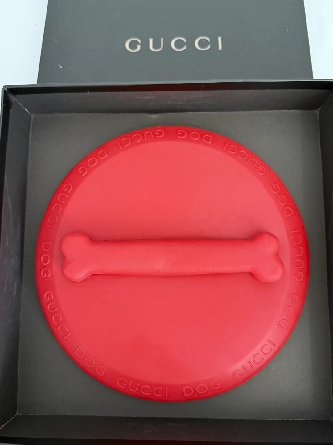 Authentic Gucci Dog Flying Disc Frisbee Pet Toy